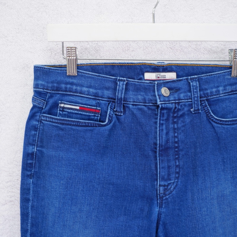 Tommy Hilfiger Denim High Rise Curvy Skinny Jeans -10- 32 / 28 Zip Up Ankle - Picture 2 of 12